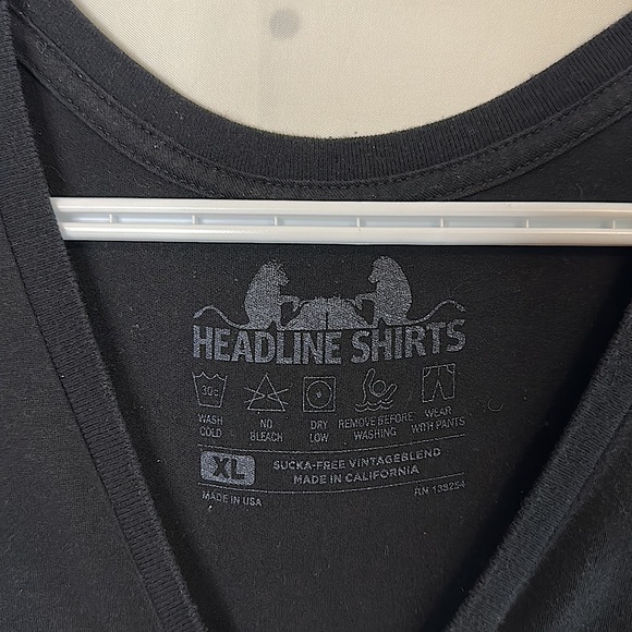 Headline Shirts Black Tee Size XL - Picture 2 of 2